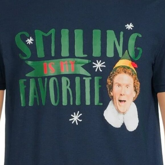 NEW 2Pc M Men's Buddy the Elf SMILING IS MY FAVORITE Pajamas - Picture 3 of 4